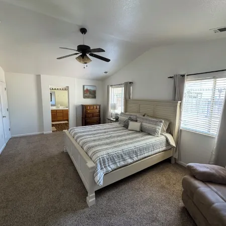 Cozy 4 bedroom family getaway home. Pet friendly home.