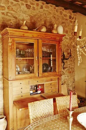 Typical Spanish Masia (country house) of natural stone with private garden and pool