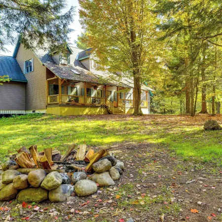 Private Deck and Fire Pit Adirondack Family Home