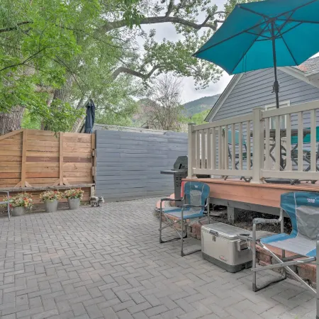 Creekside Home w/ Patio, Walk to Manitou Incline!