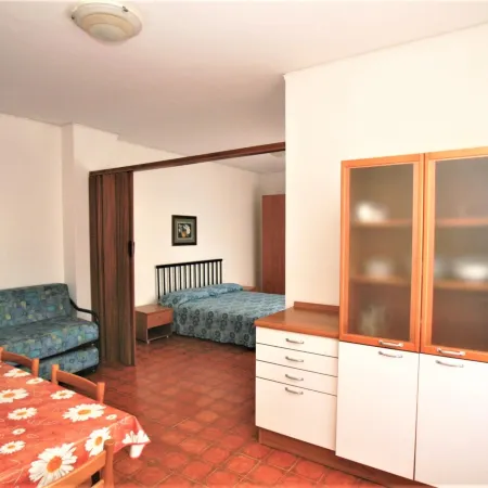 Studio with balcony and pool