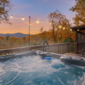 Romantic Modern Cabin w/Mountain Views, Hot Tub, Pet-Friendly & EV Charger
