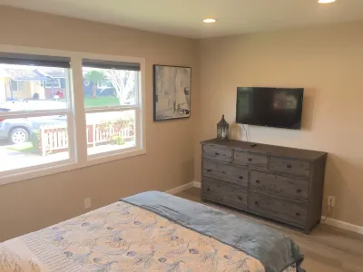 Renovated bungalow, Private backyard, near beach/restaurants, AC, Bikes Hotels near Lifeguard Hut Tower 15