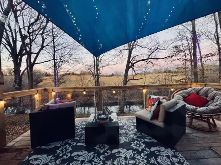 Three Cabins On The River in Downtown Sparta #hike #kayak #tinyhousecollection