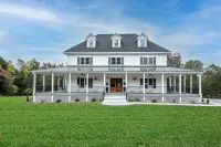 New! Farmhouse + Pool + Firepit + Wrap Around Covered Porch