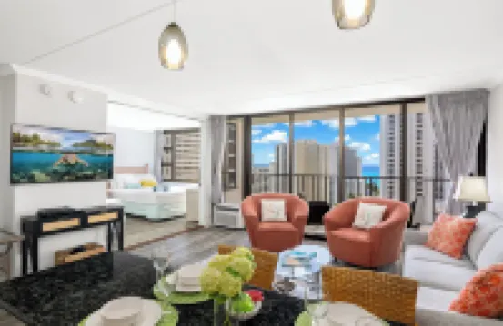 海景公寓，帶有兩張雙人床和停車位 酒店