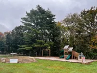 Outdoor Hot Tub and Cozy Living Space - Charming Farmhouse Retreat