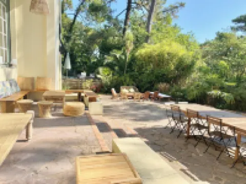 Character house between lake and sea