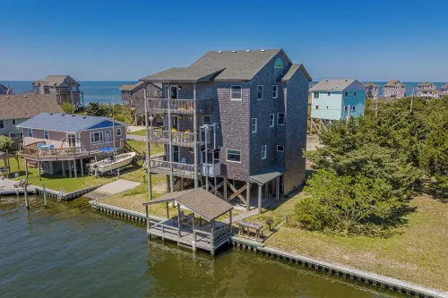 Spacious, newly remodeled, canal front home located in Avon, NC.