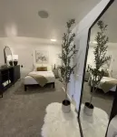 Cozy country basement studio apartment, with a large yard and woods.