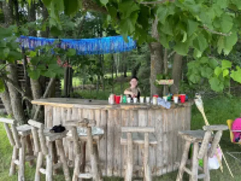 Vintage 1920s Speakeasy Cabin Overlooking the Sandy Shores of Swan Lake!