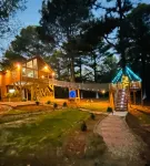 Romantic couples getaway in the treetops.