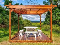 Modern Rustic Retreat w/Private Trails & Stream Hotels in Hamilton Township