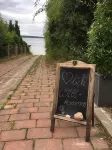 Tern with lake view and terrace, beach, jetty