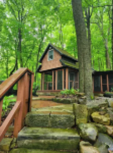 Luxury Romantic Retreat w/ Hot Tub, Cabin in Woods, Winter Wonderland w/Firepit