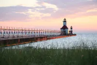 Beach Condo downtown St. Joseph Waterfront District. Five Stars!!