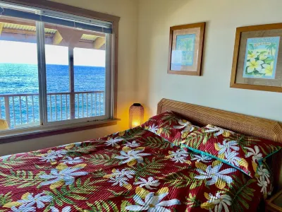 50' from the ocean, full ocean views from bedrooms & lanai