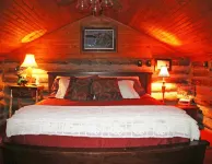 Iconic Log Cabin At The Yellowstone River Ranch