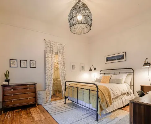 Stylish Kitchen and Cozy Front Porch - Charming Historic Retreat