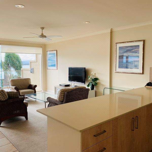 Apartment-style accommodation interior in Victor Harbor, South Australia