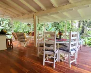 Caribbean beachfront home with private cabana