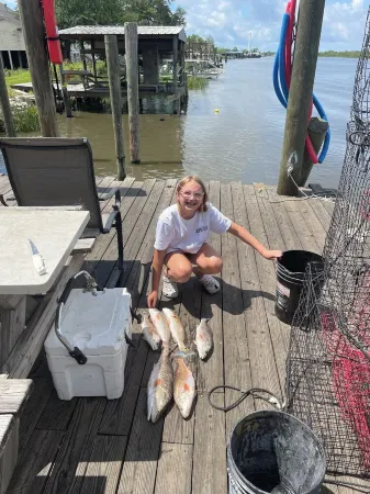 Waterfront Bayou living only 30 minutes from New Orleans, Dock Fishing