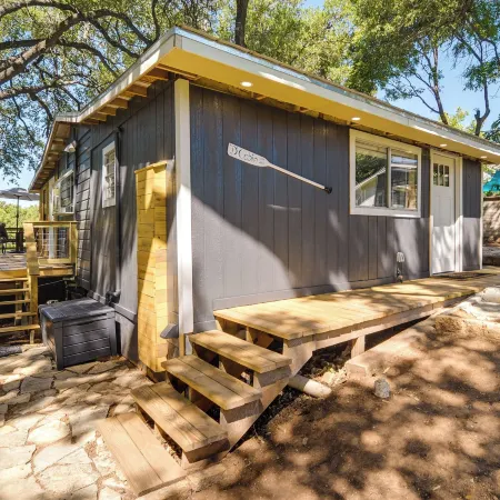 Waterfront Lake LBJ Cabin w/ Private Dock!