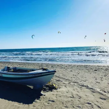 Duna beach, modern 2 room apartment with sea view and on the beach