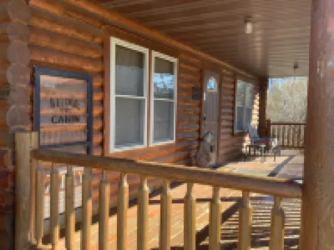 Cozy Cabin-real log cabin stay. Loft bed, woodsy decor, clean & cozy!