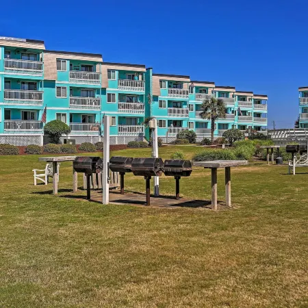 Walk to Beach Ocean-View Atlantic Beach Condo!