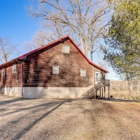 Fire Pit, Screened Deck: Riverfront Ozarks Cabin!