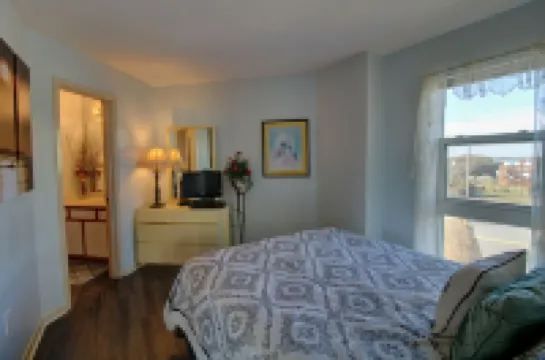 Beautiful condo with personal balcony in our oceanfront complex .