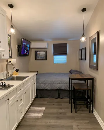 Newly redone studio w/outdoor lawn & eating space