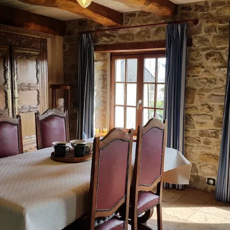 Traditional Breton house next to the village of La Palue