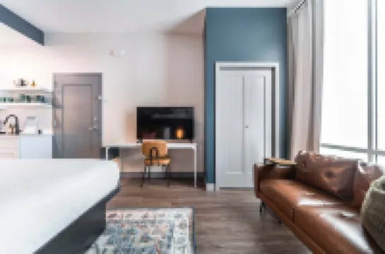 Floor-to-Ceiling Windows and Full Kitchen - Charming Modern Retreat