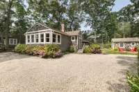 Stylish Patio and Firepit - Serene Beach Cottage Retreat