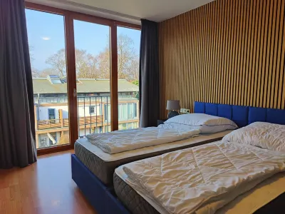 Attic apartment, Strandstr., side view. Sea view, 150 m to the Baltic Sea, renovated in 2025