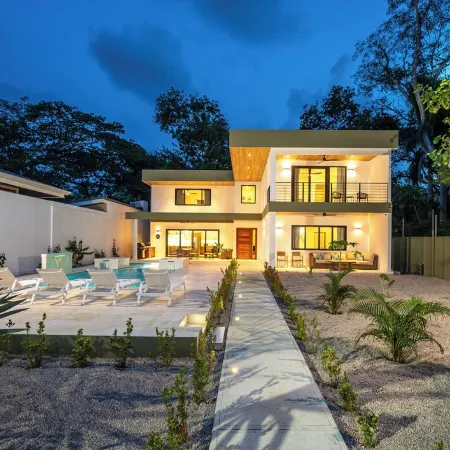 Gated + Lux +New Modern 4-BD Home in Playa Potrero – AC, WiFi & Steps to  Beach!
