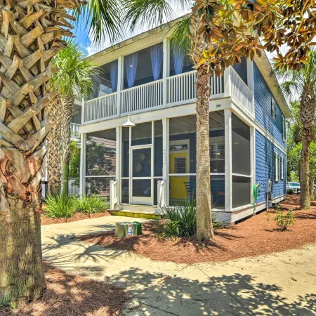 Screened Porch + Beach Access: Port St Joe Cottage