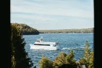 Mid Century Modern Lake House with Private Beach Hotels in Liberty Grove