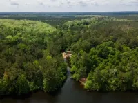 Secluded cozy tiny cabin on the water with fire pit and private dock