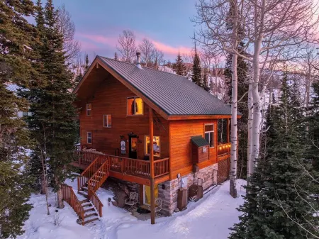 Cozy ski in-ski out cabin, private hot tub. Sleeps 10, 4bd+loft 3bth resort view
