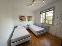 Village center, house, garden, walking distance to the beach, parking