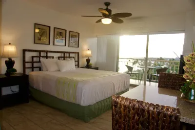 Waikiki Beach ocean view studio with pool access right on the white sand beach.