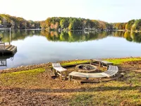 HUGE cove, DEEP water, KAYAKS, SUPs, fire pit & game room
