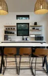 Modern stay on a relaxing ranch with friendly animals to pet and feed.