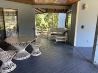 Large king guest room with private entrance and bathroom.