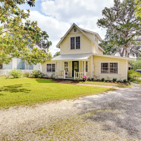 1 Block to Crescent Lake: Charming Home w/ Porch!