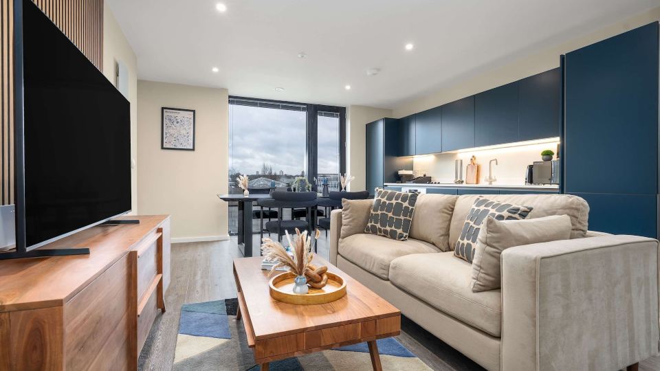 The Mancunian Blue - Manchester Luxury 2-bed Corner Apartment