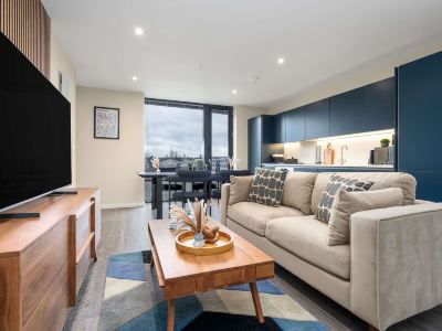 The Mancunian Blue - Manchester Luxury 2-bed Corner Apartment
